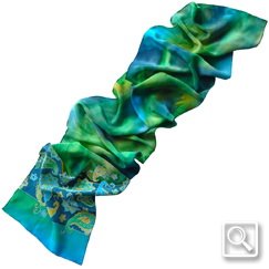 Шелковый шарф Восточные огурцы (фото-2)