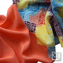 Шелковый шарф Узорный (фото-3)